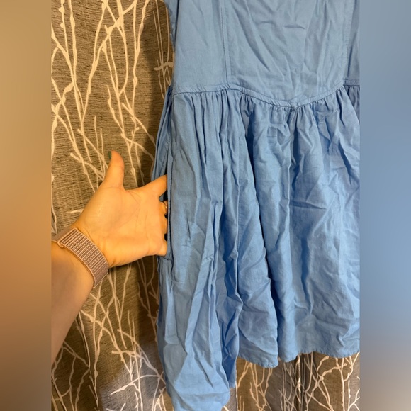 Aerie Blue Spaghetti Strap Mini Dress size L - Picture 2 of 5